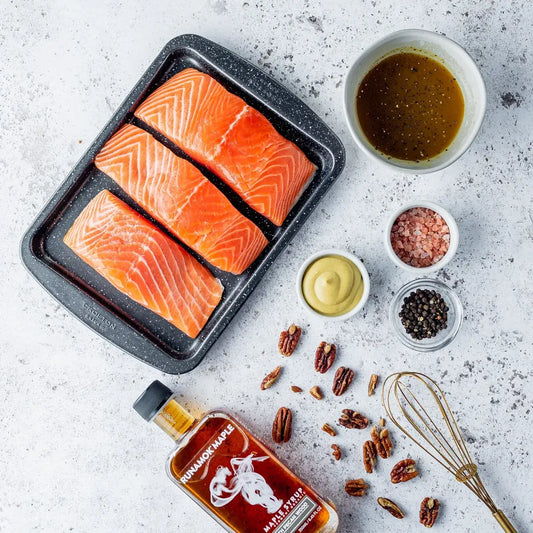 Runamok Maple - Recipe Broiled Salmon with Smoked Maple and Dijon