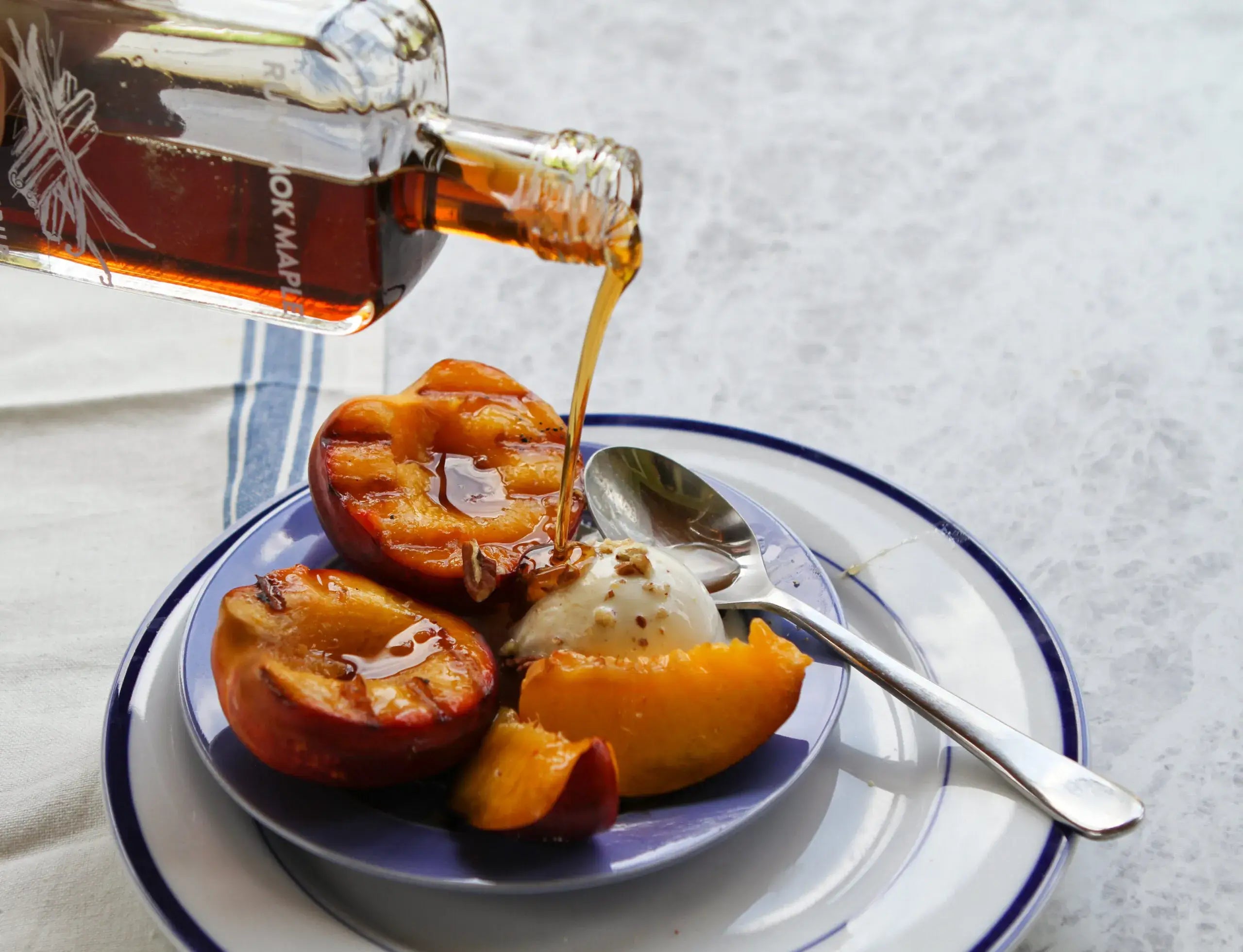 Runamok Maple - Recipe Grilled Peaches with Cinnamon+Vanilla Maple