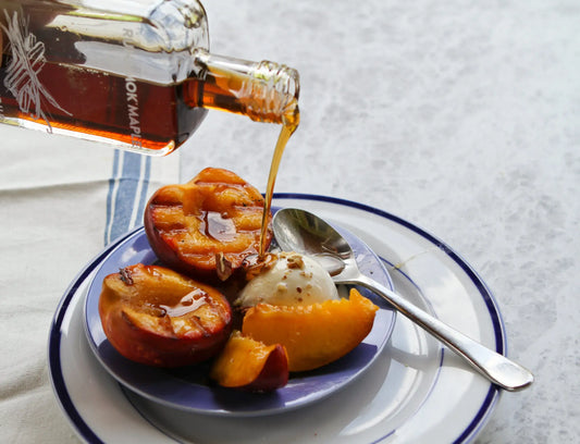 Runamok Maple - Recipe Grilled Peaches with Cinnamon+Vanilla Maple