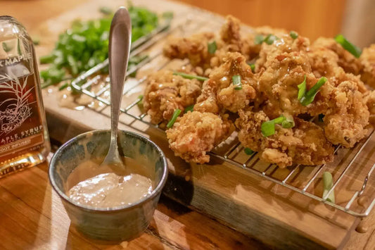 Runamok Maple - Recipe Japanese Fried Chicken with Ginger Maple Gochujang Sauce
