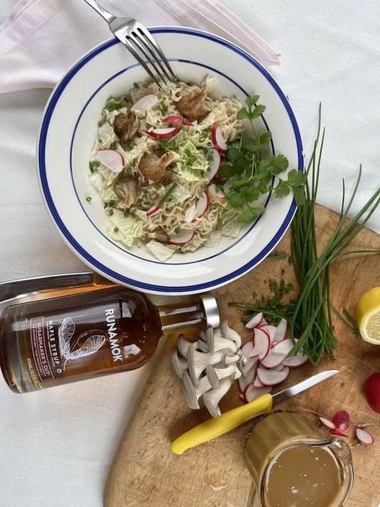 Runamok Maple - Recipe Noodle Salad with Sesame-Maple-Ginger Vinaigrette