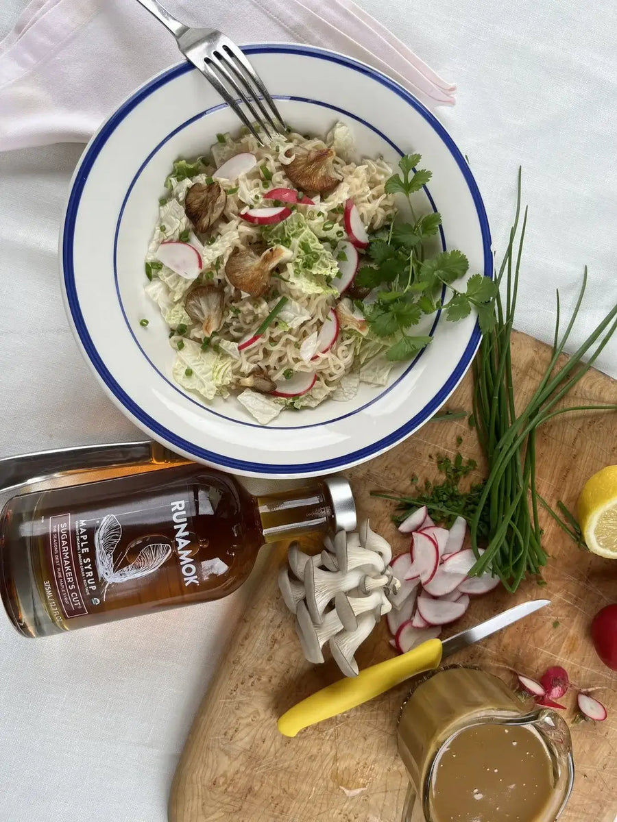 Noodle Salad with Sesame-Maple-Ginger Vinaigrette