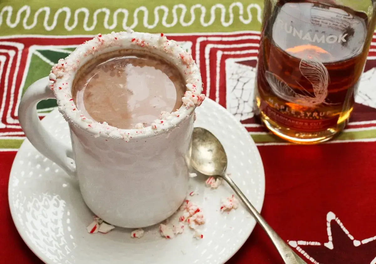 Runamok Maple - Recipe Peppermint-rimmed Hot Cocoa