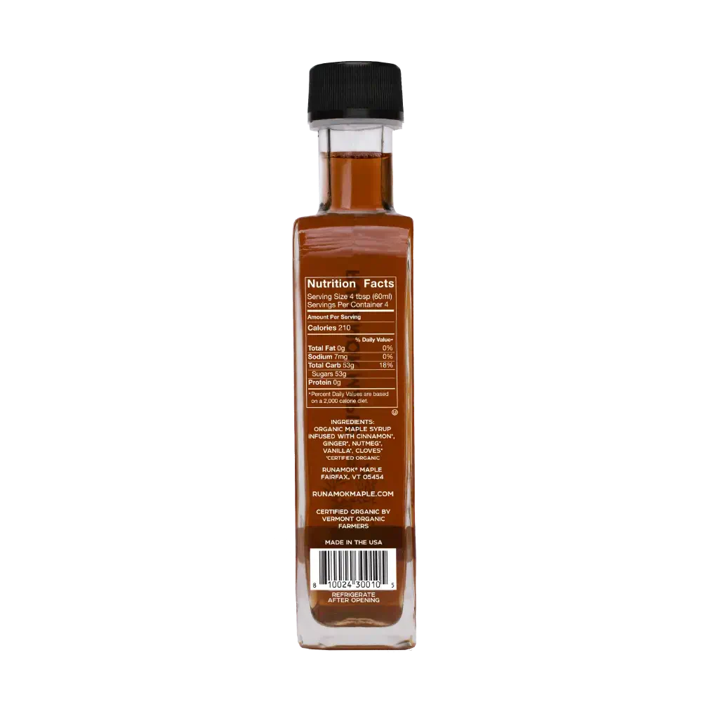 Runamok Maple Syrup - Holiday Spice Infused Maple Syrup - 8