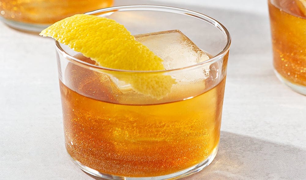 Sparkly Maple Bourbon Smash cocktail