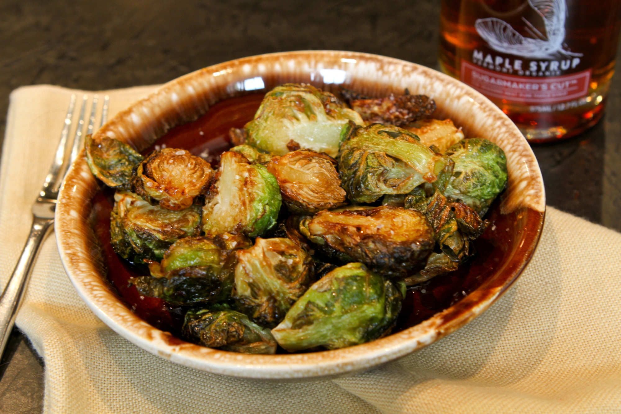 Roasted Brussel Sprouts with Maple Syrup by Runamok