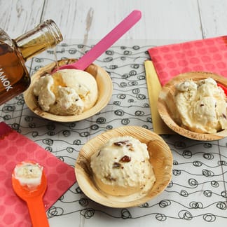 Ice cream and maple syrup