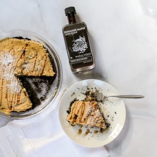 Crepes with Cocoa Bean Infused Maple Syrup by Runamok Maple
