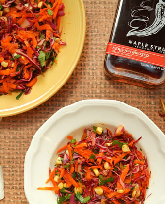Spicy maple syrup cole slaw by Runamok Maple