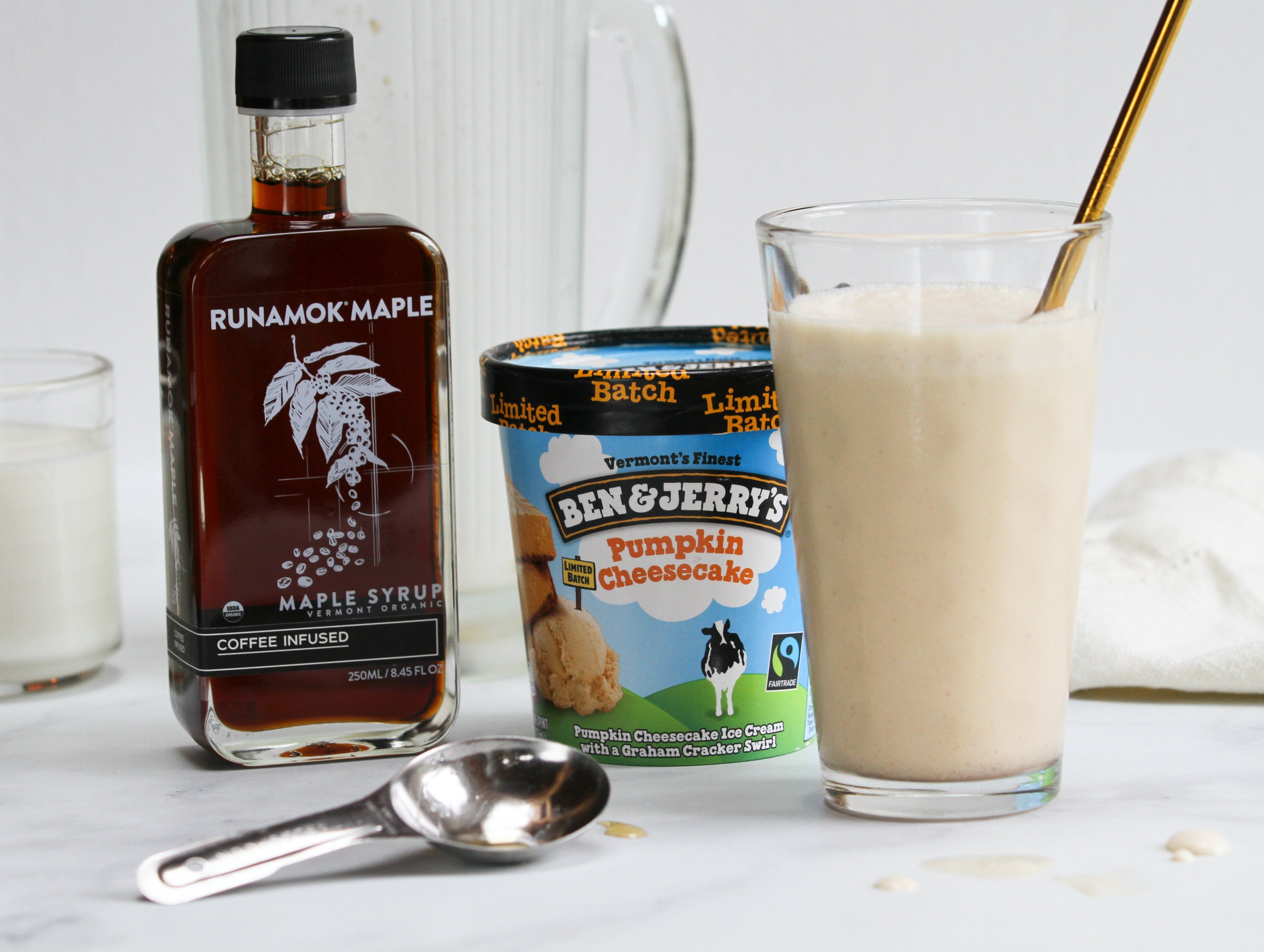 Pumpkin Latte Milkshake with Ben & Jerry's ice cream and Runamok maple syrup