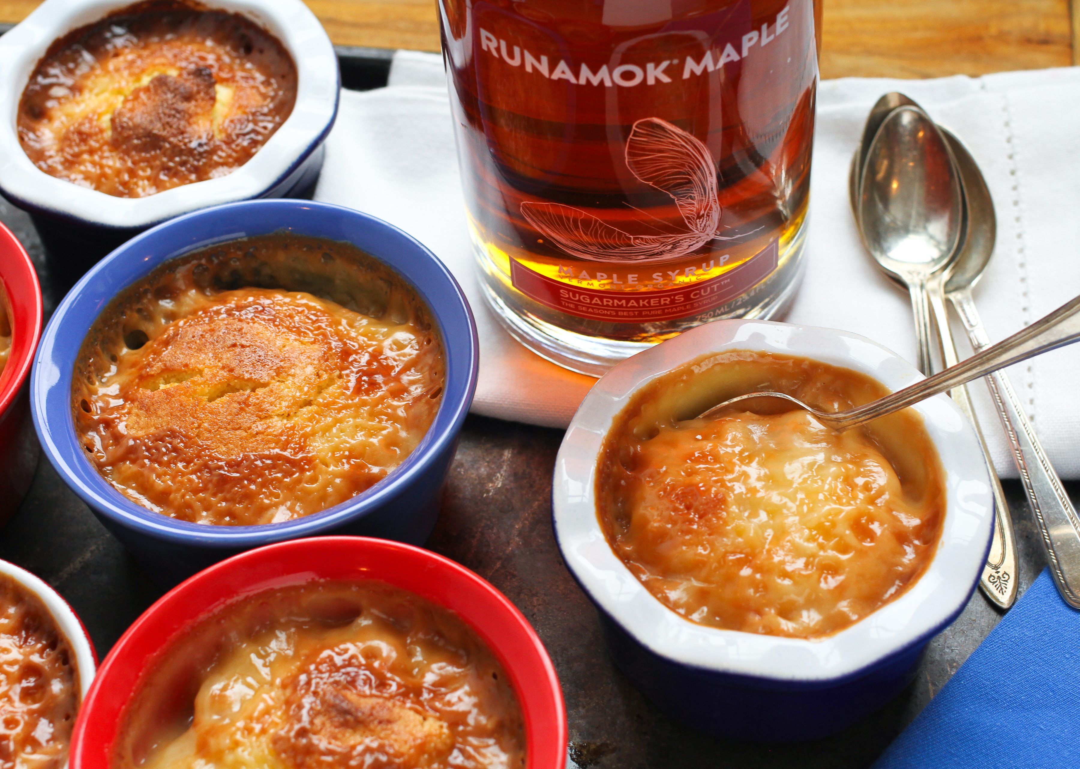 Pudding chomeur with Runamok sugarmaker's cut maple syrup
