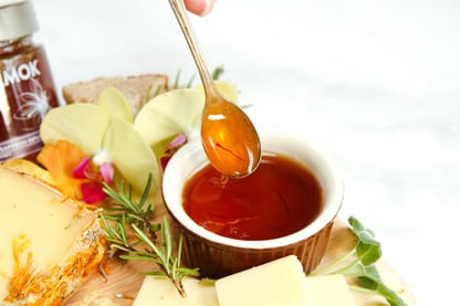 saffron honey uses cheese plate