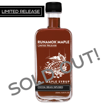 Cocoa Bean Infused Maple Syrup by Runamok