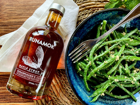 Green Beans with a Maple-Tahini Dressing