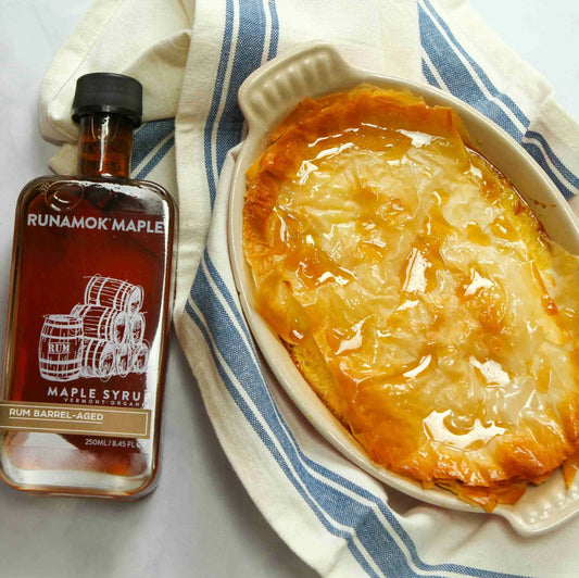 Runamok Maple - Recipe Galaktoboureko with Rum Barrel-Aged Maple