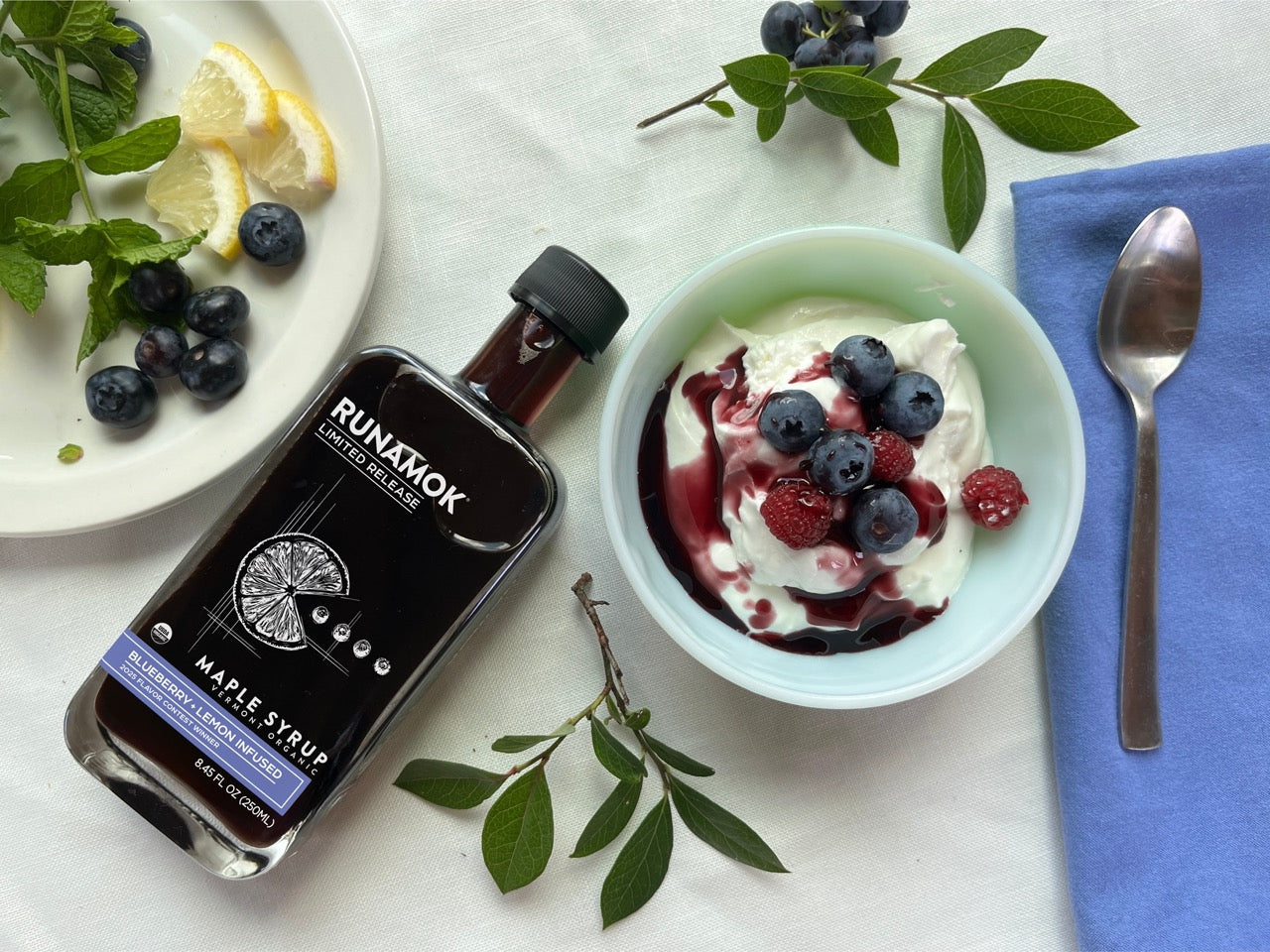 Blueberry + Lemon Infused Maple Syrup