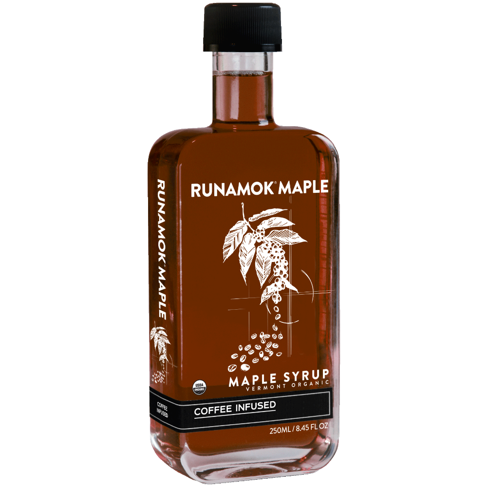 Almond Meringue with Coffee Infused Maple Syrup - Runamok Maple