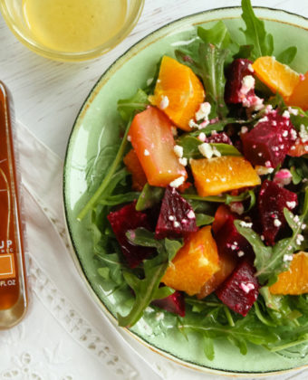 Maple vinaigrette salad by Runamok Maple