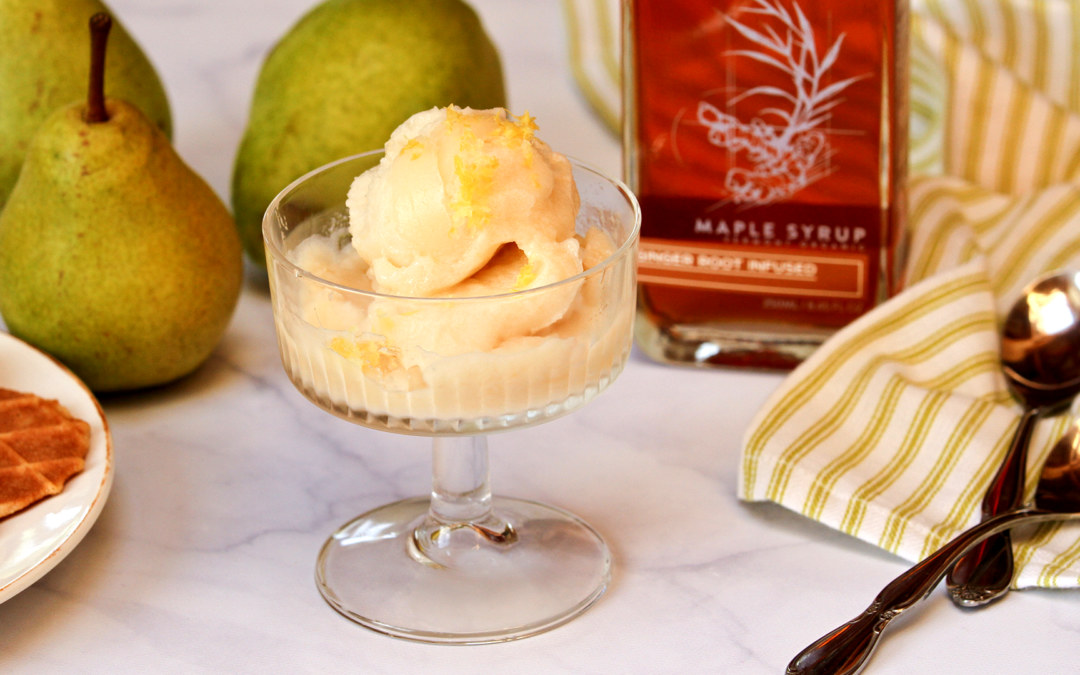 Pear Ginger Maple Sorbet by Runamok