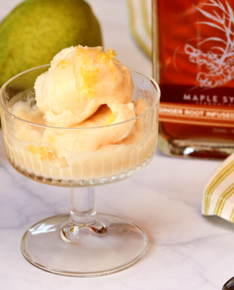 Sorbet and maple syrup by Runamok Maple