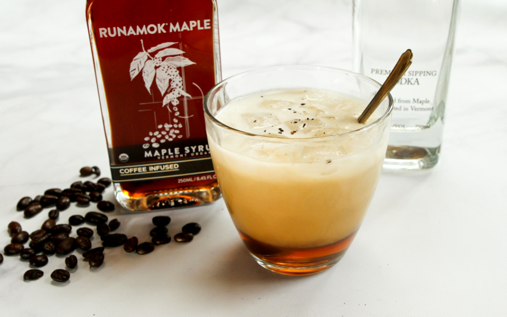 Almond Meringue with Coffee Infused Maple Syrup - Runamok Maple