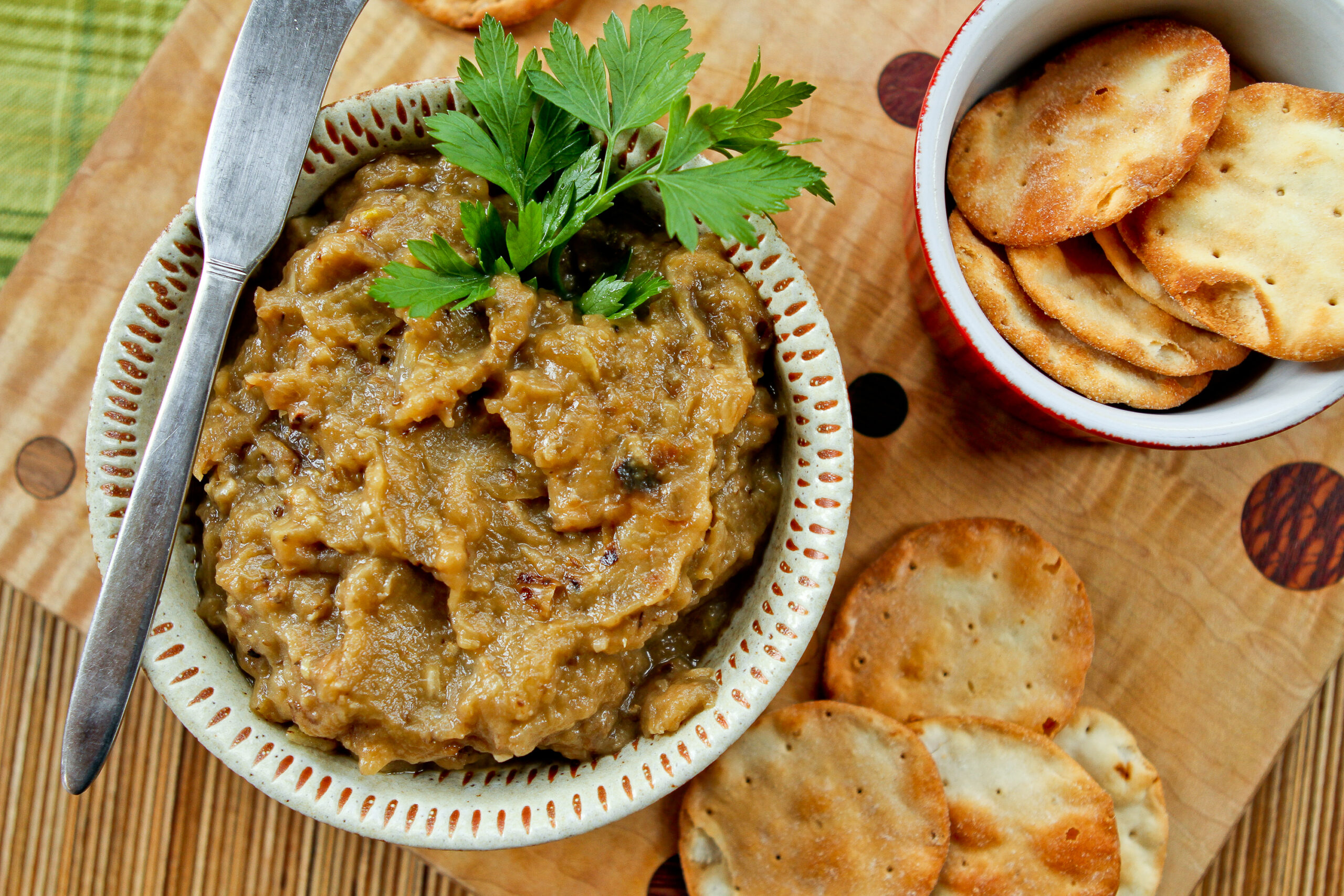 Maple syrup eggplant dip by Runamok Maple