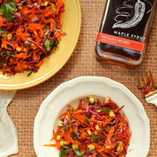 Spicy maple syrup cole slaw by Runamok Maple
