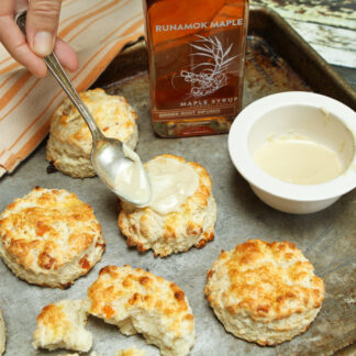 Apricot Scones with Ginger Maple Glaze by Runamok Maple