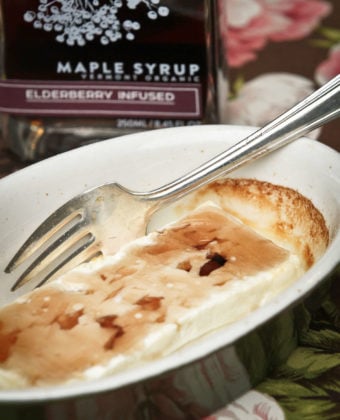 Baked Feta and maple syrup by Runamok Maple