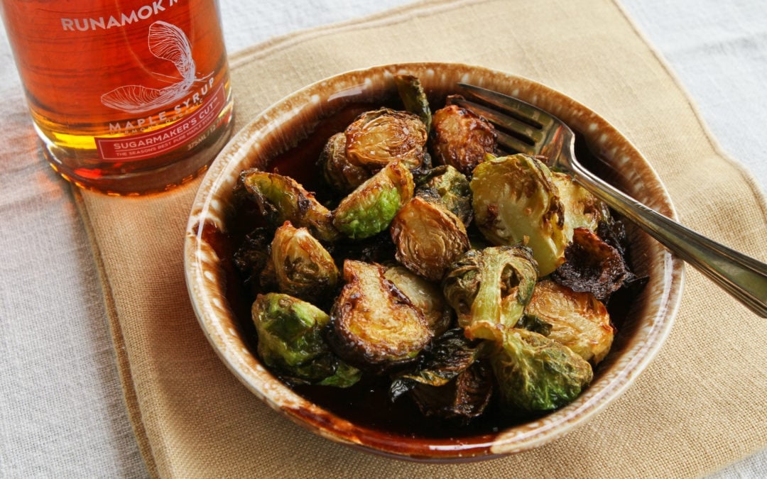 Fried Brussels Sprouts with a Maple Cider Glaze
