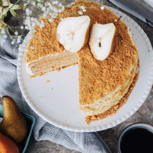Pear and Ginger Root Russian Honey Cake