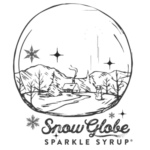 snow globe label art