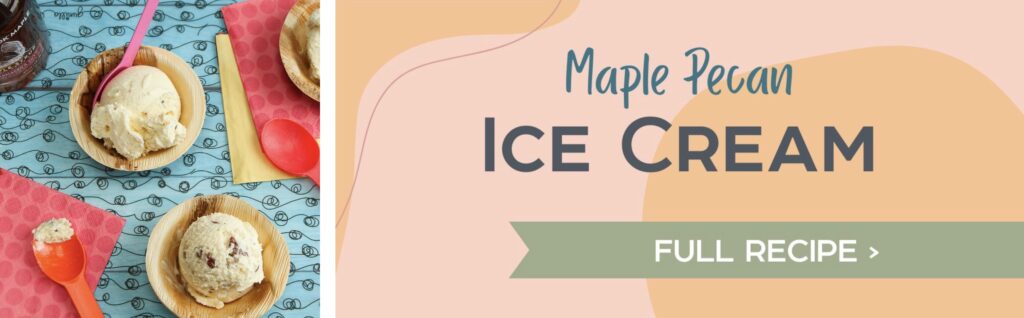 Maple Pecan Ice Cream - full recipe link >