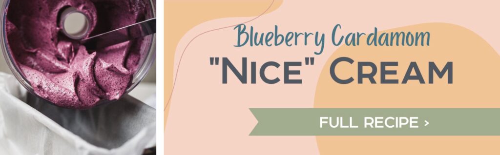 Blueberry Cardamom "Nice" Cream - full recipe link >