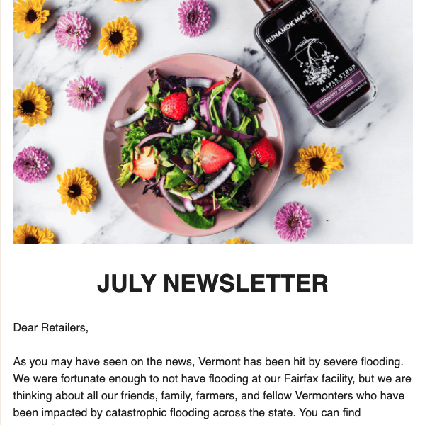 Wholesale Monthly Newsletter