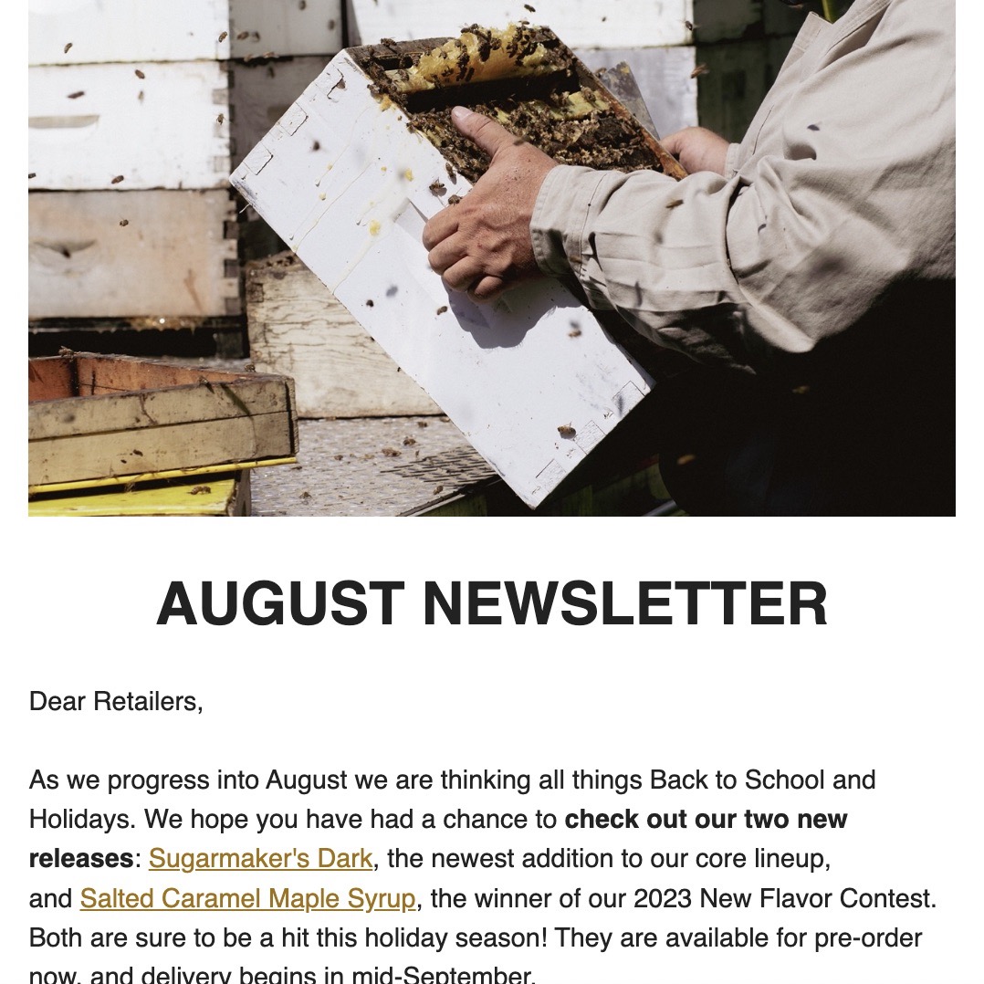 Wholesale Monthly Newsletter
