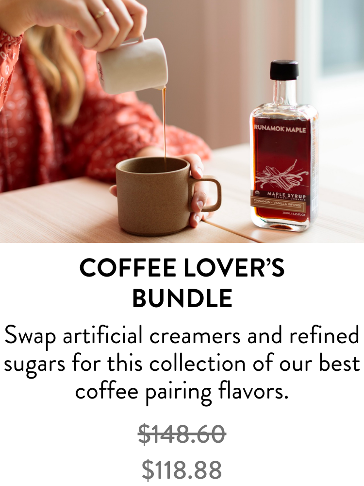 Coffee Lover's Bundle – Swap artificial creamers and refined sugars for this collection of our best coffee pairing flavors. (regular price $148.60) sale price $118.88