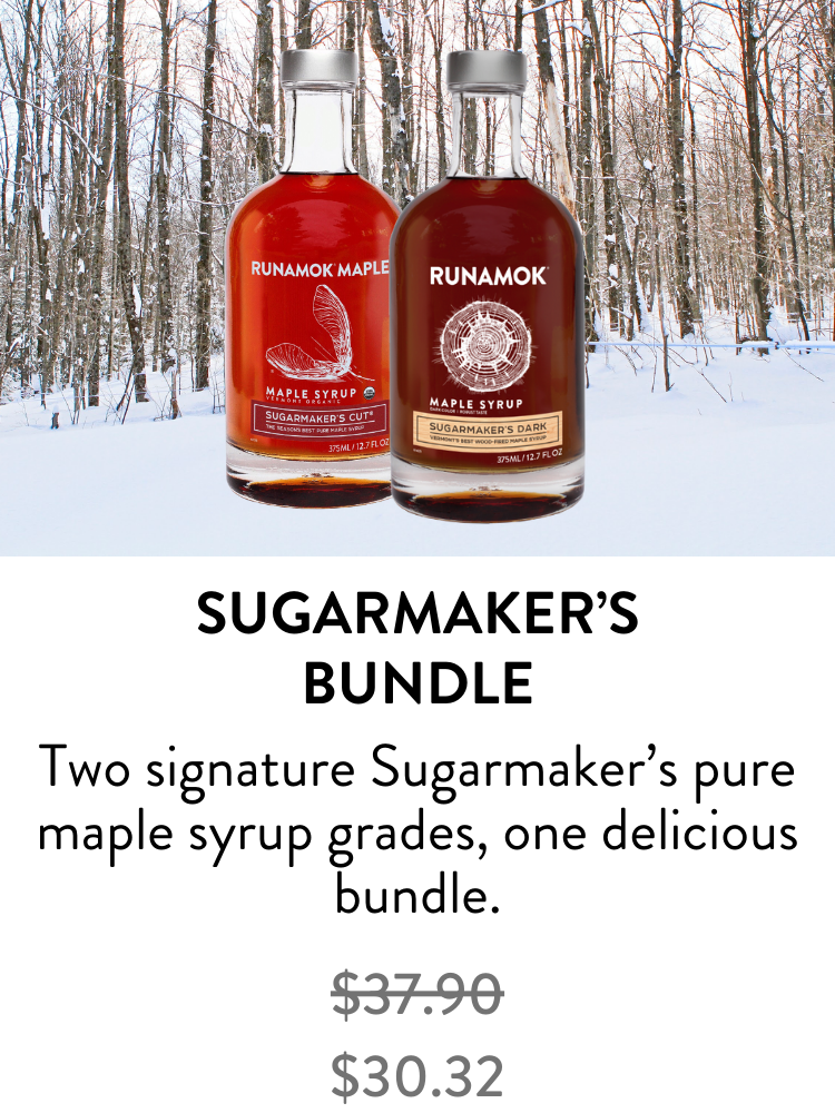 Sugarmaker's Bundle – Two signature Sugarmaker’s pure maple syrup grades, one delicious bundle. (regular price $37.90) sale price $30.32