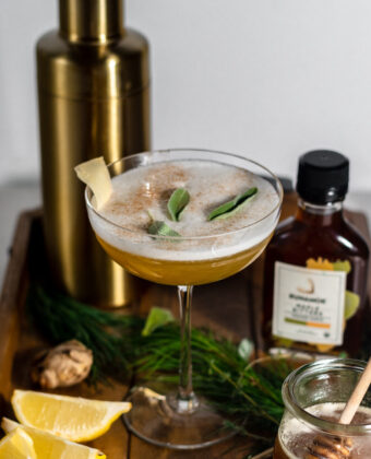 @bearnecessities Sage Ginger Whiskey Sour with Orange Bitters